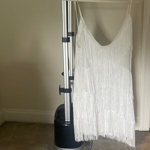 White Amazon fringe dress